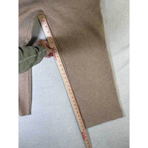 Zara Pants Womens Large Brown Tan Baggy Wide Leg Pull On Soft Knit Y2K Boho - Picture 7 of 16
